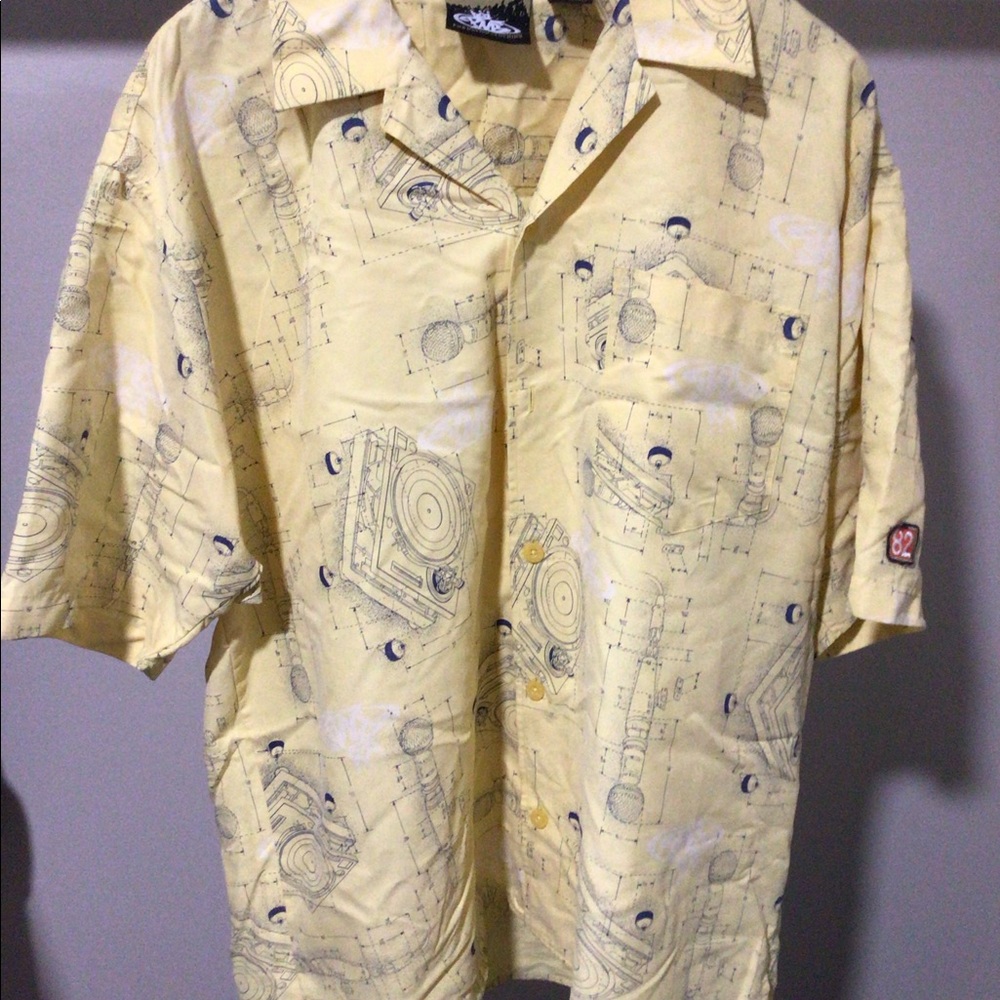 PNB Nation graphic short sleeve button down
